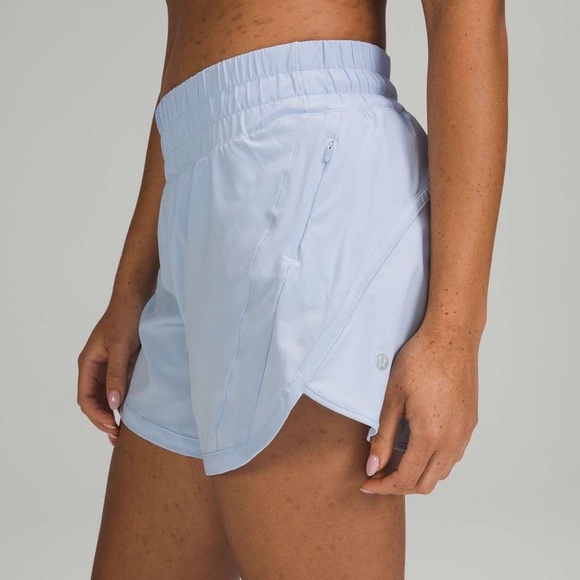 Lululemon Track That Mid-Rise Lined Short 5" Blue Linen SZ 6 - Picture 4 of 7